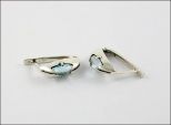 Серьги из серебра с топазом овал 5х7 мм 17168