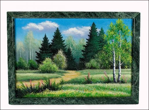 Картина из крошки натуральных камней 340х240 мм./Самоцветы мира/