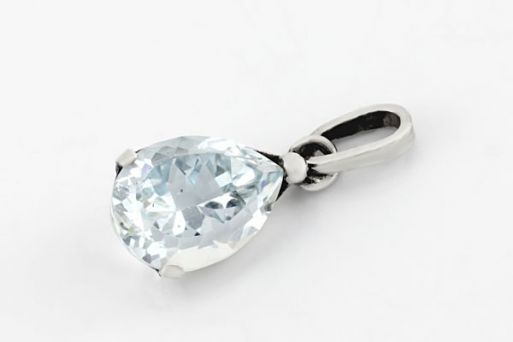 Серебряный кулон с топазом 19265 купить в магазине Самоцветы мира