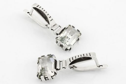 Серебряные серьги с топазом 21112 купить в магазине Самоцветы мира