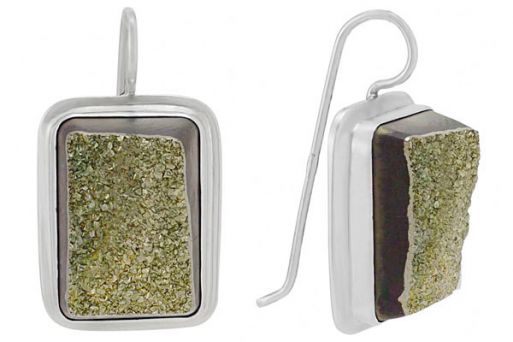 Серьги из серебра с Пиритом.