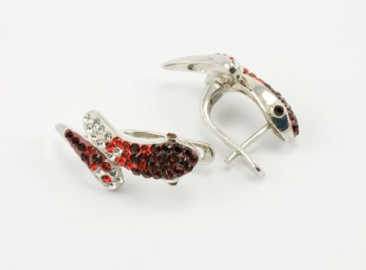 Серебряные серьги с Кристаллами Swarovski 24416 купить в магазине Самоцветы мира
