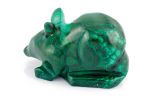 Фигурка из малахита крыса 30х40 мм 26399