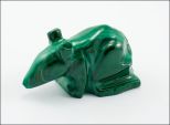 Фигурка из малахита крыса 30х40 мм 26399