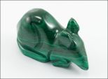 Фигурка из малахита крыса 30х50 мм 26400