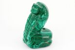 Фигурка из малахита кобра 70х50 мм 26429