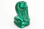Фигурка из малахита кобра 70х50 мм 26429
