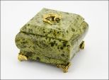 Шкатулка (Баж) с ящерицей,на ножках (бронза) 85х80х80мм