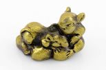 Фигурка из бронзы мышки на камне 35х30х20 мм 27599 