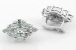 Серьги из серебра с топазом 9 маркиз 3х6 мм 28294