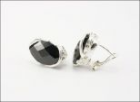 Серьги из серебра с шпинелью маркиза 15х20 мм 29552