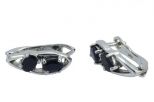 Серьги из серебра с сапфиром 2 овала 4х6 мм 31333