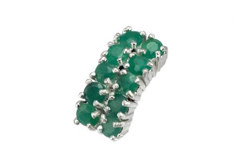 Серебряный кулон с изумрудом 31342 купить в магазине Самоцветы мира