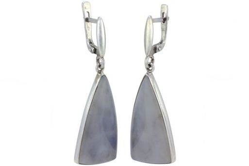 Серьги из серебра 925 пробы с кахолонгом.