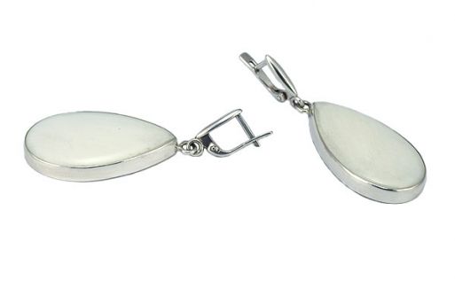 Серьги из серебра 925 пробы с кахолонгом.