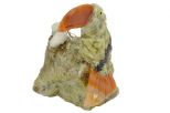 Фигурка тукан из яшмы у гнезда. Вес 100-130 гр.