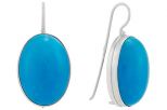 Серьги бирюза овал. Вес 15,5 гр.