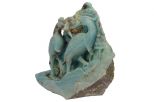 Фигурка из Хризопраза  Журавли. Вес 2250 гр.