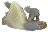 Фигурка медведи из агата. Вес 1000 гр.  