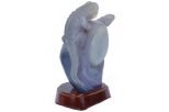 Фигурка игуаны из агата на деревянной подставке. Вес 1200 гр.