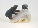 Фигурка  медведи агат 13х8х10см