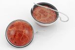 Серьги из серебра с кораллом красным круг 23 мм 40669