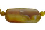 Агат бусы прямоугольник 20*40мм. жёлто-коричневый. Длина 55 см.