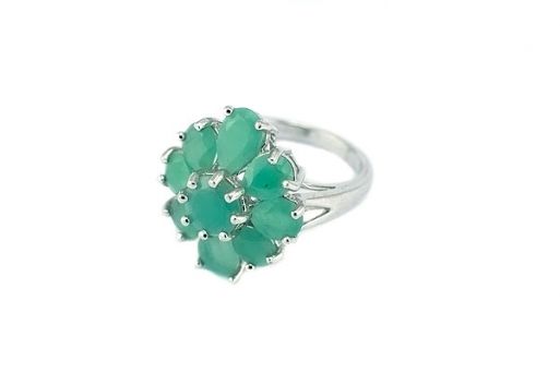 Серебряное кольцо с изумрудом 43592 купить в магазине Самоцветы мира