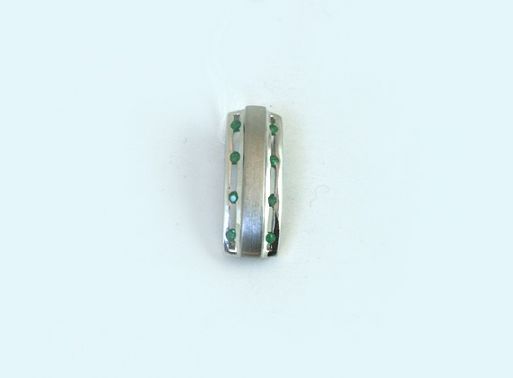 Серебряный кулон с изумрудом 43849 купить в магазине Самоцветы мира