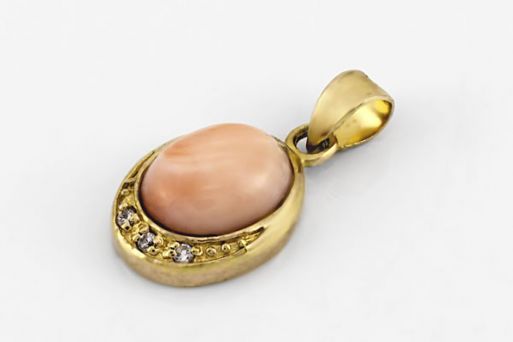 Серебряный кулон с кораллом 45775 купить в магазине Самоцветы мира
