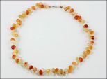 Сердолик бусы капля гранёная 6*8 мм. Длина 42 см.