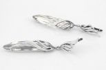 Серьги из серебра с фианитом маркиза 9х38 мм 47715