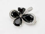 Брошь Кристаллы Swarovski черный 14.8гр.*