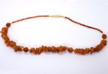 Сердолик колье осколки+шар. Длина 45 см.