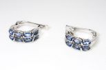 серьги им. танзанита 6,1гр*