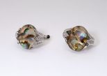 серьги перламутр CZ 8,0гр*