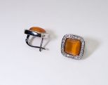 серьги улексит CZ 9.3гр*