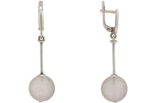 Серьги из серебра 925 пробы с горным хрусталём.