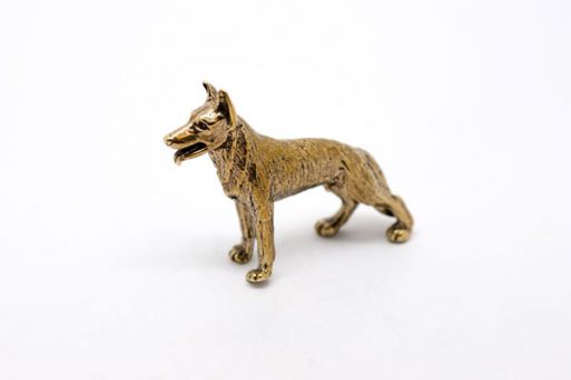 Фигурка овчарки из бронзы