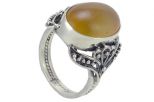 Кольцо из серебра с сердоликом овал 13х18 мм 50069