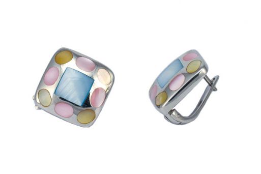 Серьги из серебра 925 пробы с перламутром.