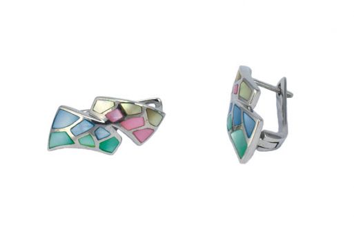 Серьги из серебра 925 пробы с перламутром.