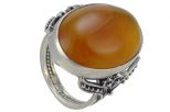 Серьги из серебра с сердоликом овал 16х24 мм 52040