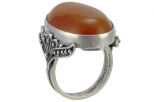 Серьги из серебра с сердоликом овал 16х24 мм 52040