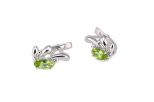 Серьги  Хризолит. Вес 2,85гр