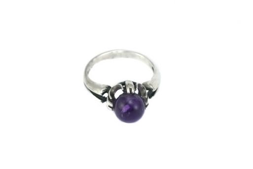 Серебряное кольцо с аметистом 52675 купить в магазине Самоцветы мира