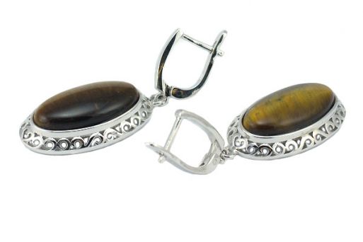Серьги с Тигровым глазом 