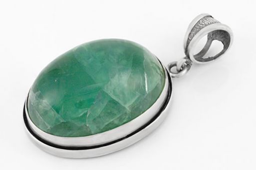Серебряный кулон с флюоритом 53896 купить в магазине Самоцветы мира