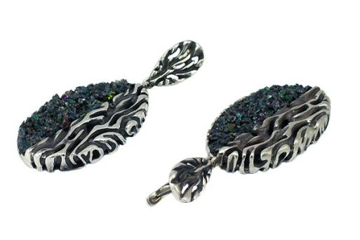 Серьги из серебра с Пиритом