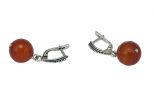 Сердолик серьги Шарики граненые. Вес 6,9 гр.